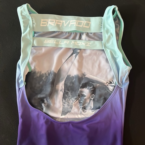 GK special edition Dusty Button one piece leotard size AXS - Picture 3 of 5